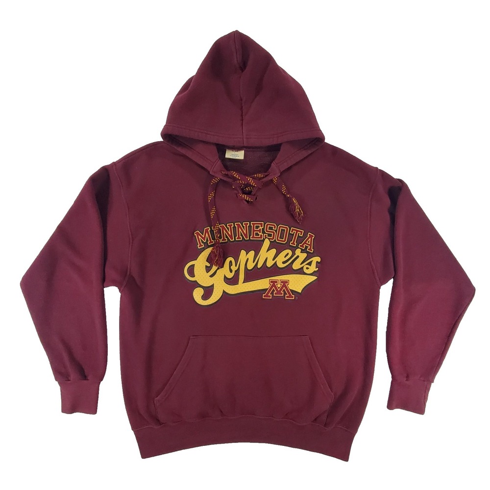 Minnesota Gophers Lace‎ Up Hoodie Mens Large Maroon The Game USA NCAA
